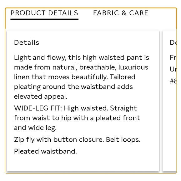 Gorgeous Petite Wide Leg Linen Pants - Picture 3 of 3